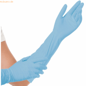 10 x HygoStar Nitril-Handschuh Extra Safe Superlong puderfrei XL 40cm