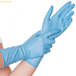 10 x HygoStar Nitril-Handschuh Safe Long puderfrei XL 30cm blau VE=100
