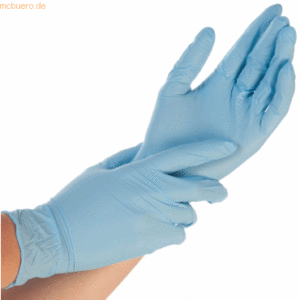 10 x HygoStar Nitril-Handschuh Safe Light puderfrei L 24cm blau VE=100
