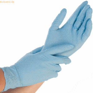 10 x HygoStar Nitril-Handschuh Safe Premium puderfrei L 24cm blau VE=1