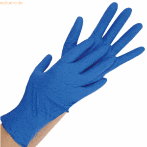 10 x HygoStar Nitril-Handschuh Power Grip puderfrei M 24cm dunkelblau