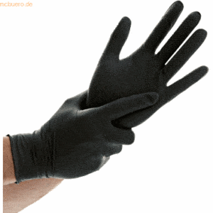 10 x HygoStar Nitril-Handschuh Power Grip puderfrei M 24cm schwarz VE=