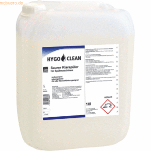 HygoClean Saurer Klarspüler für Spülmaschinen 10l