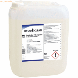 HygoClean Klarspüler neutral für Spülmaschinen 10l