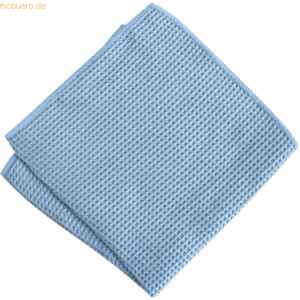 5 x HygoClean Mikrofasertuch Micro Waffle 40x40cm VE=10 Stück blau