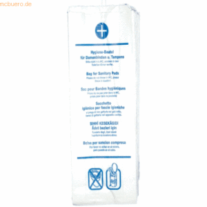 10 x Hygostar Hygienebeutel Papier 29x12x4