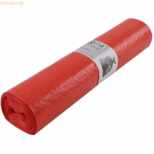 10 x Hygostar LDPE-Abfallsack 120l 33my Rolle VE=25 Stück rot