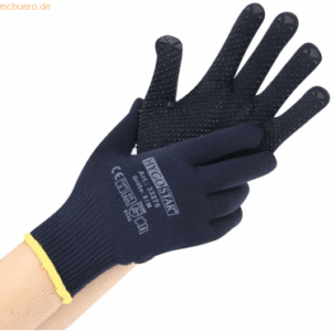 20 x HygoStar Nylon-Baumwoll-Feinstrick-Handschuh Pearl M/8 blau VE=12