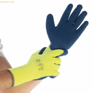 6 x HygoStar Kälteschutz-Handschuh Winter Star XL/10 neongelb-blau VE=