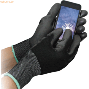 12 x HygoStar Nylon-Feinstrick-Handschuh Black Ace Touch XL/10 schwarz