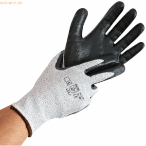 5 x HygoStar Schnittschutz-Handschuh Cut Safe XL/10 grau-schwarz VE=12