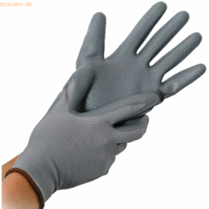 10 x HygoStar Nylon-Feinstrick-Handschuh Craft XL/10 grau VE=12 Paar