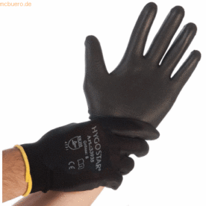 12 x HygoStar Nylon-Feinstrick-Handschuh Black Ace XXL/11 schwarz VE=1