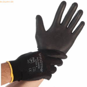 10 x HygoStar Nylon-Feinstrick-Handschuh Black Ace L/9 schwarz VE=12 P