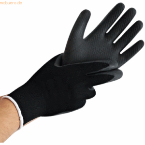 12 x HygoStar Polyester-Feinstrick-Handschuh Ultra Grip XL/10 schwarz