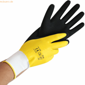 10 x HygoStar Polyester-Feinstrick-Handschuh Wet Protect XL/10 gelb-sc