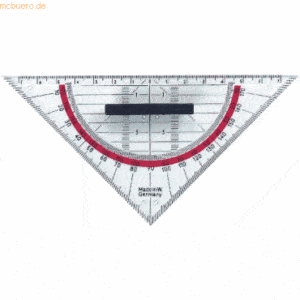 10 x Herlitz Geodreieck 16cm Griffloch