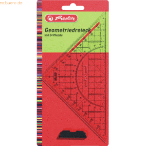 5 x Herlitz Geodreieck groß mit Griff