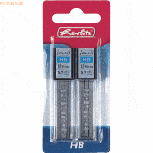 10 x Herlitz Feinminen 0.5 HB 2x12 Stück