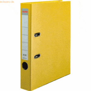 Herlitz Ordner Kunststoff A4 maX.file protect 50mm gelb