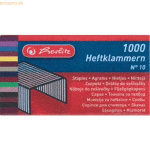 4 x Herlitz Heftklammern Nr.10 VE=2000 Stück