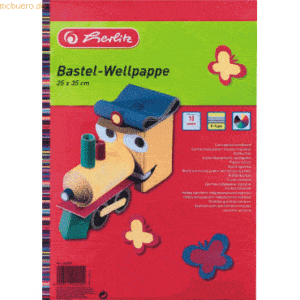 5 x Herlitz Bastelwellpappe 25x35 cm VE=10 Stück