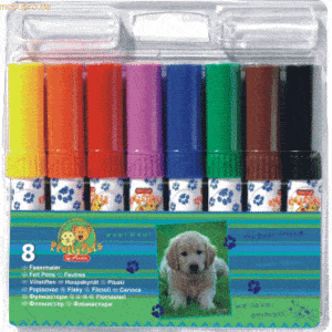 Herlitz Fasermaler Pretty Pets VE=8 Stück