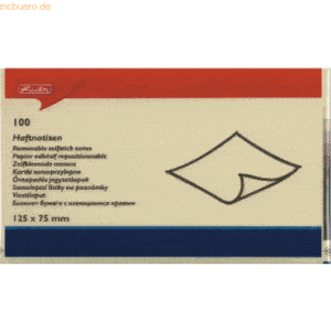 3 x Herlitz Haftnotizen 125x75mm VE=100 Blatt