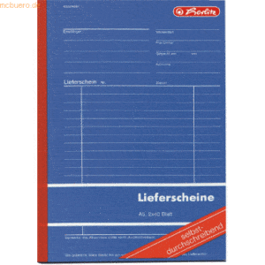 10 x Herlitz Formularbuch Lieferscheinblock A5 VE=2x40 Blatt