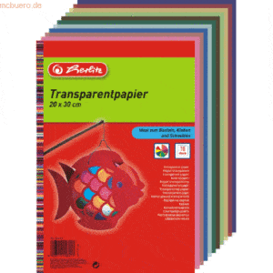 5 x Herlitz Transparentpapier 20x30 cm VE=10 Blatt