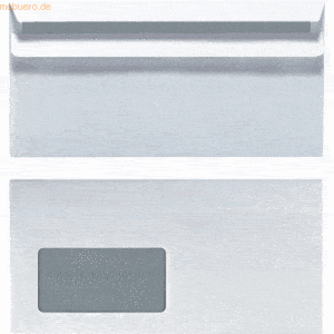 5 x Herlitz Briefumschläge DINlang mit Fenster selbstklebend weiß VE=1