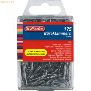 5 x Herlitz Büroklammern 26mm VE=175 Stück