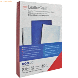 GBC Deckblatt LeatherGrain A4 Karton VE=25 Stück rot