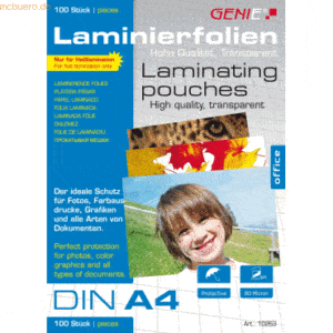 Genie Laminiertaschen A4 80 mic. VE=100 Stück