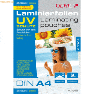 Genie Laminiertaschen A4 UV-SAFE 125 mic. VE=25 Stück