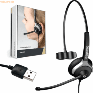 Gequdio Headset 1-Ohr mit USB Anschluss geeignet für PC/MAC