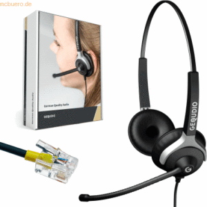 Gequdio Headset 2-Ohr kompatibel für Mitel/Aastra/Poly/Gigaset Telefon