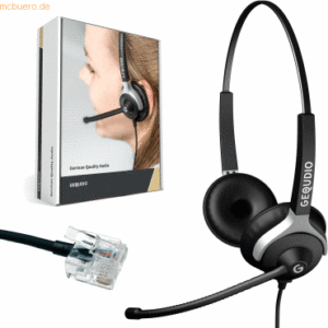 Gequdio Headset 2-Ohr kompatibel für Unify/Siemens Telefone inklusive