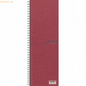 10 x Glocken Vormerkbuch 100x296mm 1 Woche auf 2 Seiten rot Kalendariu