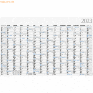 Glocken Plakatkalender A0 121x77cm 14 Monate gefalzt Kalendarium 2023