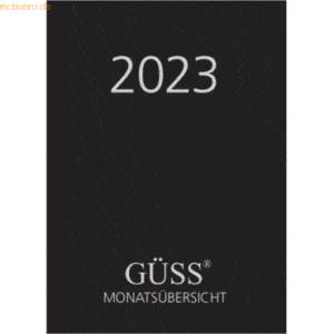 Güss Taschenkalender 9x15cm schwarz 2023