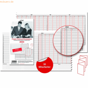 Güss Personal- und Projektplaner für 30 Mitarbeiter/Projekte Kalendari