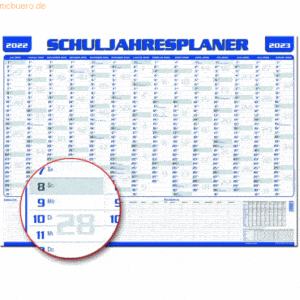 Güss Schuljahresübersicht 84x60cm 14 Monate Kalendarium 2022/2024