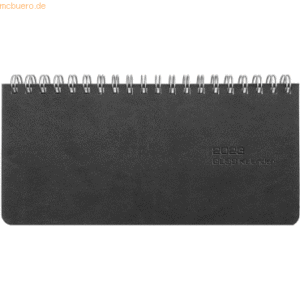 Güss Tischkalender 17x8cm 1 Woche/2 Seiten schwarz 2023