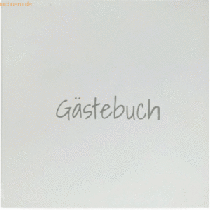 Gästebuch 20x20cm 80 Seiten weiß/silber