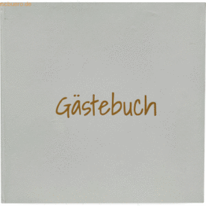 Gästebuch 20x20cm 80 Seiten elfenbein/gold