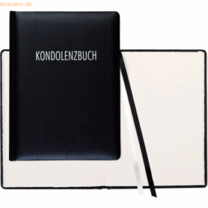 Güss Kondolenzbuch A4 Leder schwarz 30 Seiten Büttenpapier