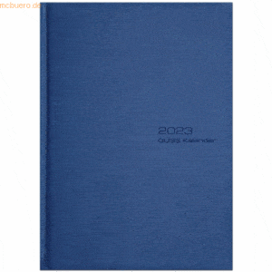 Güss Buchkalender Manager-Timer 21x26cm 1 Woche/2 Seiten blau 2023