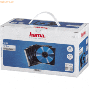 Hama CD-Leerhülle Slim transparent/schwarz VE=50 Stück
