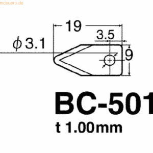 NT Ersatzklingen BC 501 P für Kreisschneider C3000GP VE=2 Stück